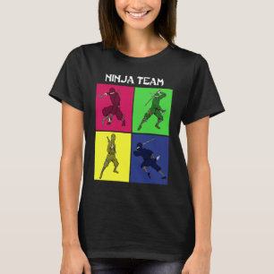 Camiseta gráficos estéticos de ninjas japoneses de shinobi