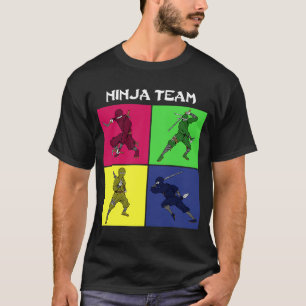 Camiseta gráficos estéticos de ninjas japoneses de shinobi