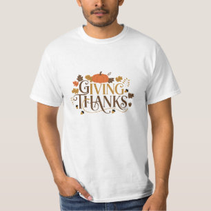 Camiseta Gráficos festivos y divertidos de Acción de Gracia