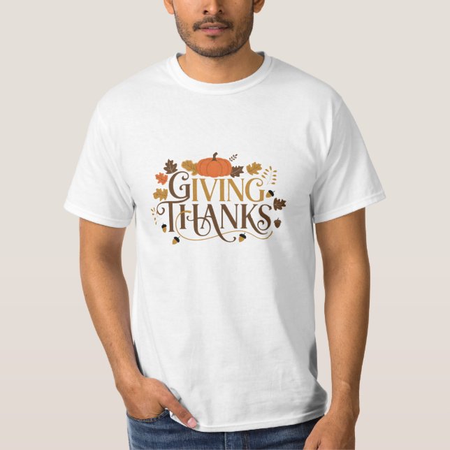 Camiseta Gráficos festivos y divertidos de Acción de Gracia (Anverso)