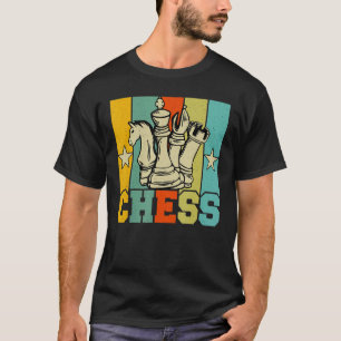 Camiseta Gráficos Retro Ajedrez Jugador de Ajedrez Jaque Ma