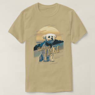 Camiseta Gráficos retro Bichon Frise Blue ID754