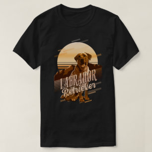 Camiseta Gráficos retro Labrador Recuperador Gold ID754