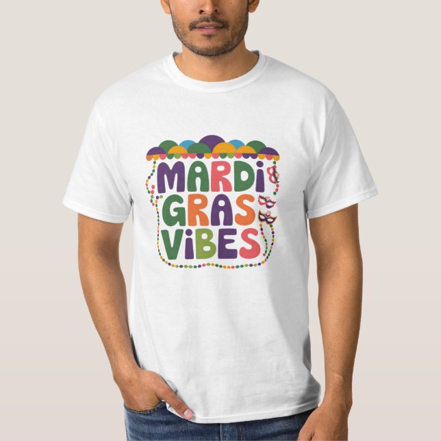 Camiseta Gráficos únicos de Mardi Gras para entusiastas (Anverso)