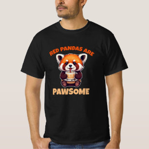 Camiseta Gráficos únicos para los amantes del Panda Rojo