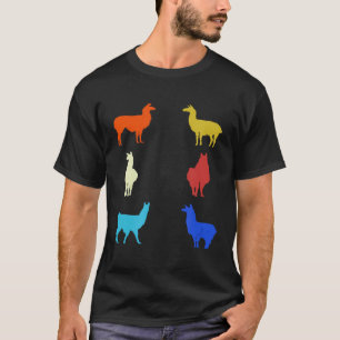 Camiseta Gráficos vintage de Alpaca Llama Retro