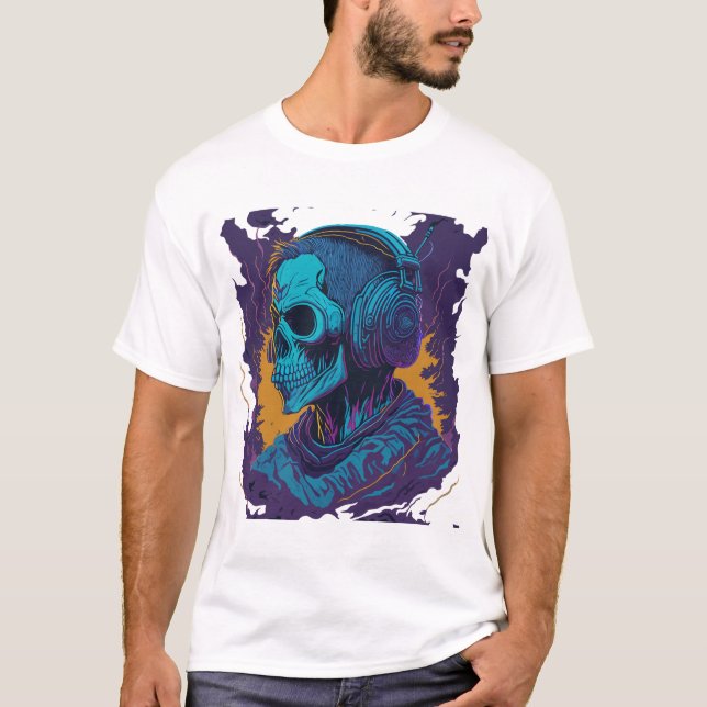 Camiseta Grafiti colorido ilustracion de un fantasma (Anverso)