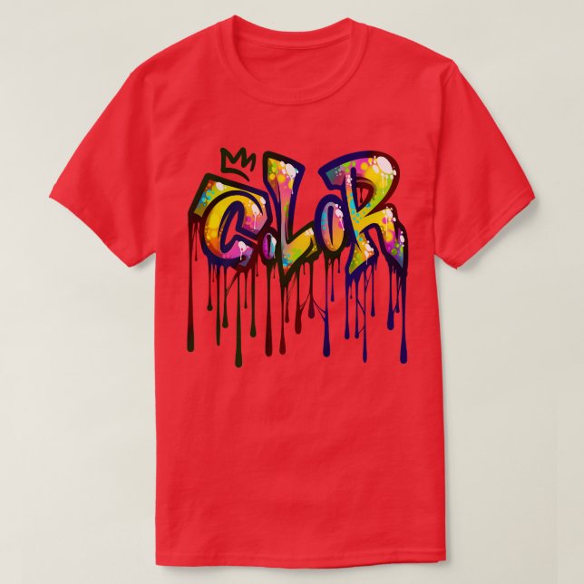 Camiseta Grafiti de color (Diseño del anverso)