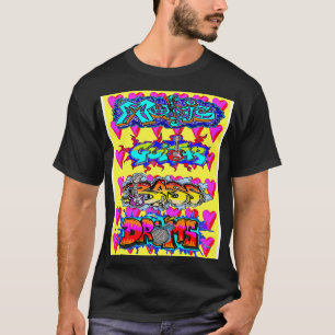 Camiseta Grafiti del corazón amarillo por LowEndGraphics