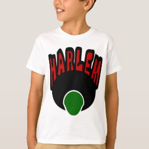 Camiseta Grafiti Harlem con cara y gran afro, 3 colores