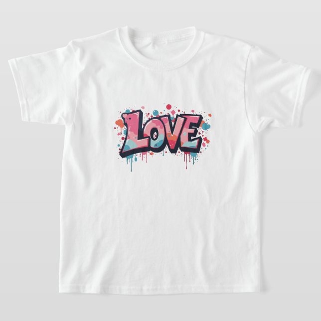 Camiseta Grafiti Pastel de la bomba de amor (Distribución)