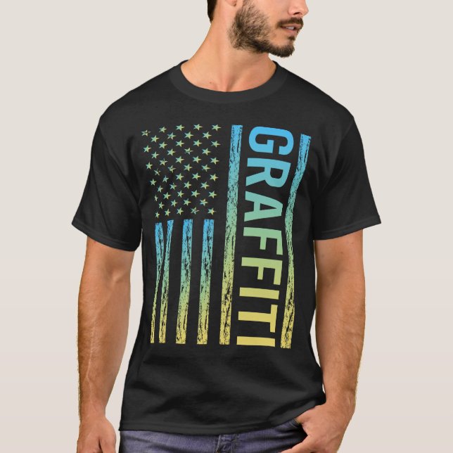 Camiseta Grafito de la bandera de degradado (Anverso)