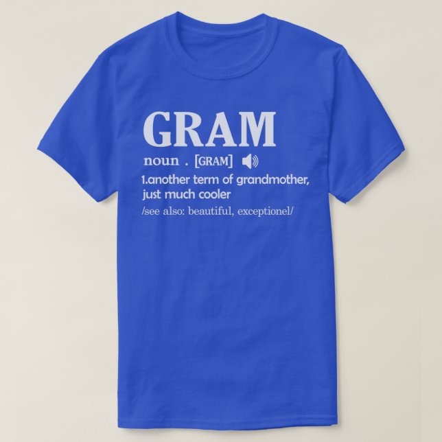 Camiseta Gram Definition Funny Grandma Día de la Madre Gift (Diseño del anverso)