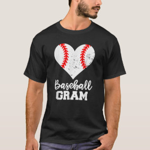 Camiseta Gram Gram Gram Funny Baseball Heart Grandma Gram