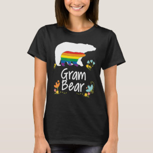 Camiseta Gram Lgbt Oso Orgullo Lesbiano Gay Floral Arcoiris