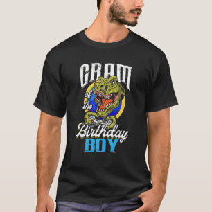 Camiseta Gram Of Birthday T Rex Boy Matching Video Game