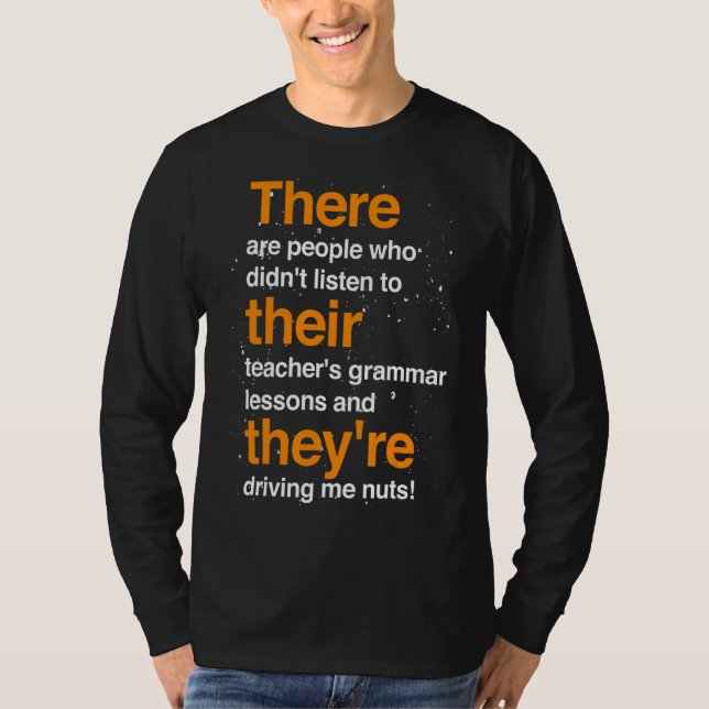 Camiseta Gramática Corrección gramatical del profesor (Anverso)