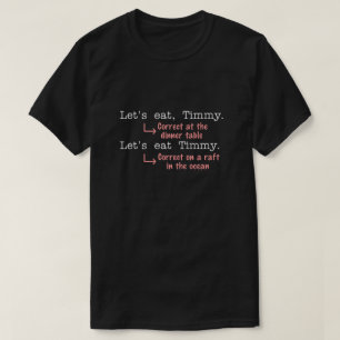 Camiseta Gramática de Puntuación Gramática Amantes del Humo
