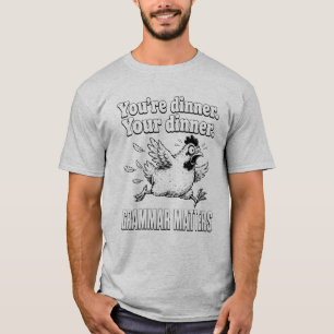 Camiseta Gramática Divertida Eres la Cena Tu Cena Gramática