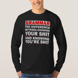 Camiseta Gramática La Diferencia Entre Saber