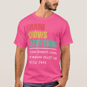 Camiseta Grami Funny conoce todo lo que es mejor para Dios