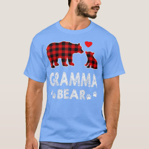 Camiseta Gramma Bear Shirt, Red Buffalo Plaid Gramma Bear P