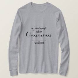 Camiseta Gramma bendecida (texto negro)