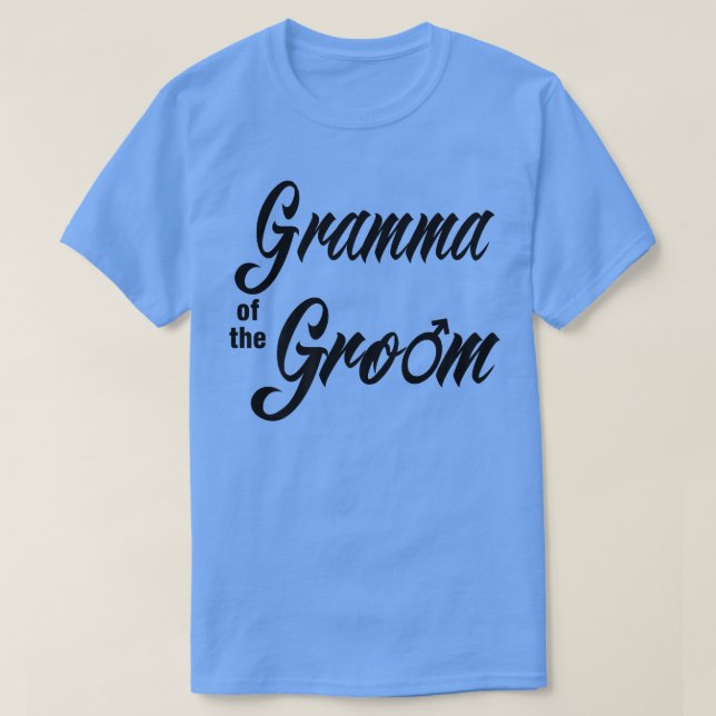 Camiseta Gramma Del Partido De La Boda De Groom Que Coincid (Diseño del anverso)