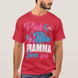 Camiseta Gramma Rosa O Azul Ama A Su Sexo Bebé Revelación P