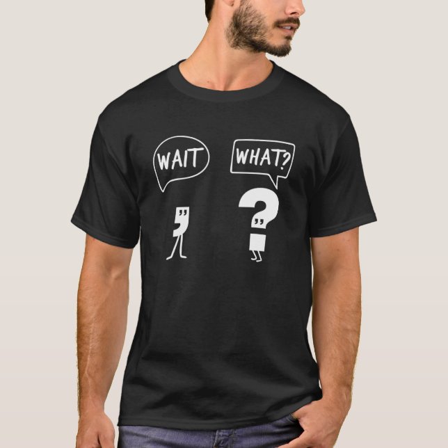 Camiseta Grammar Cuestionando la puntuación estudiantes div (Anverso)