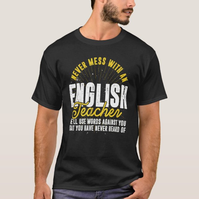 Camiseta Grammar Grammar a profesor de inglés de la policía (Anverso)