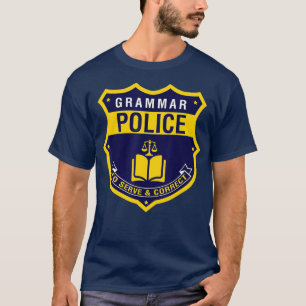 Camiseta Grammar    PoliceGrammar Inglés Grammar Literario