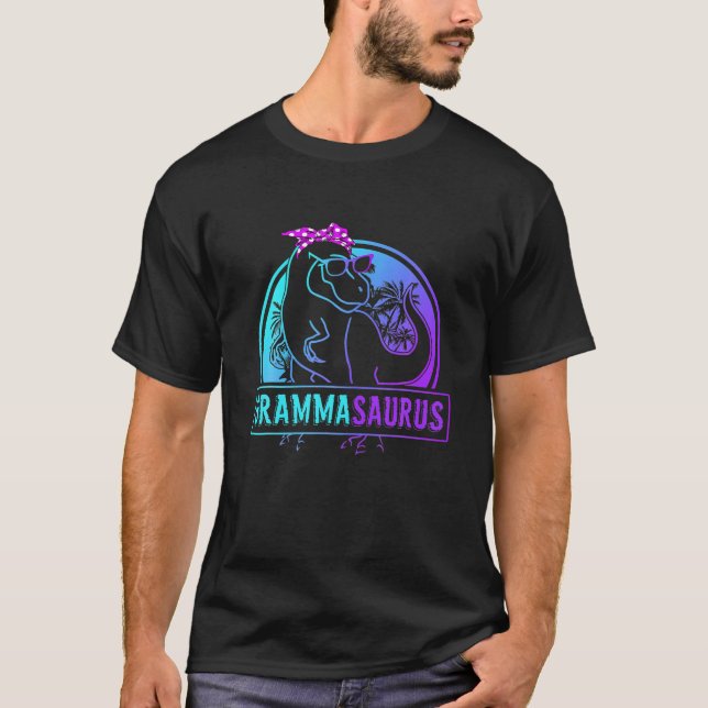 Camiseta Grammasaurus T Rex Dinosaur Gramma Saurus Family M (Anverso)