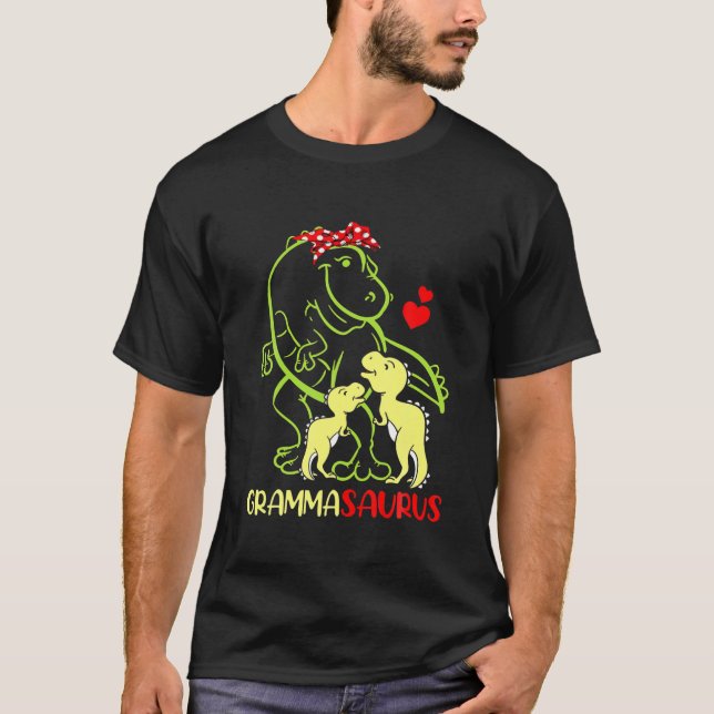 Camiseta Grammasaurus T Rex Dinosaur Gramma Saurus Family W (Anverso)