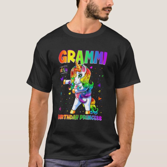 Camiseta Grammi Del Chica De La Princesa De Cumpleaños Flos (Anverso)