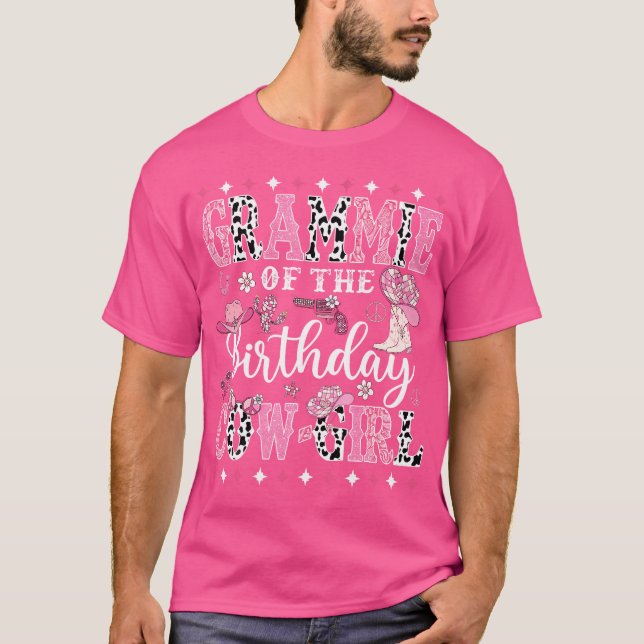 Camiseta Grammie De La Noche De Cumpleaños Rodeo Cowgirl Bi (Anverso)