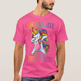 Camiseta Grammie De La Princesa De Cumpleaños Unicorn