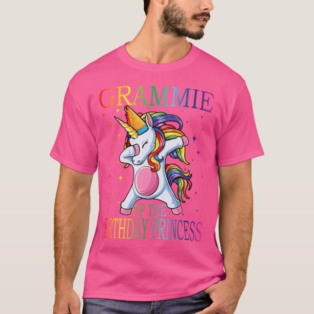 Camiseta Grammie De La Princesa De Cumpleaños Unicorn (Anverso)