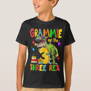Camiseta Grammie De Los Tres Rex Dinosaurio Del Niño De Cum