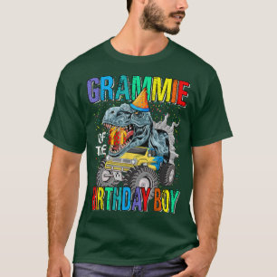 Camiseta Grammie Del Monstruo Del Camión Del Cumpleaños Din