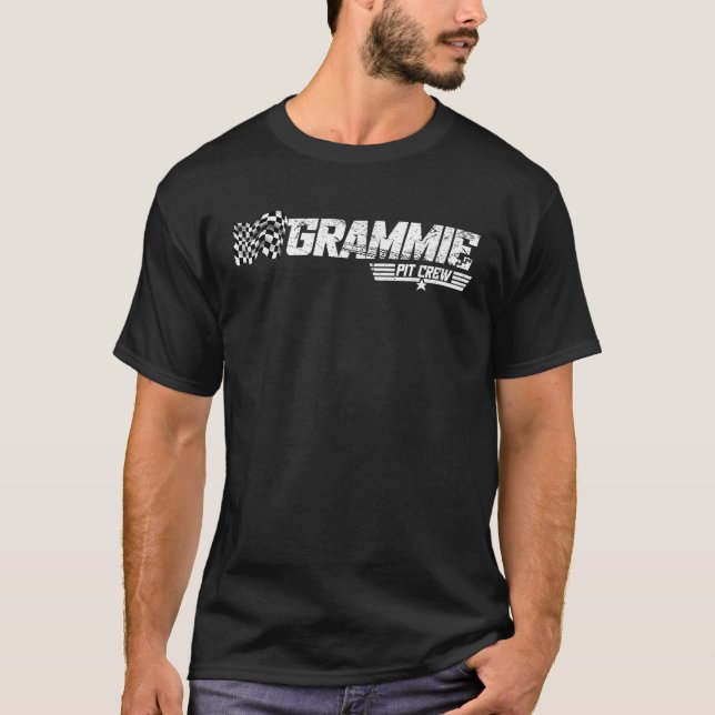Camiseta Grammie Pit Crew Race Car Birday Family Carreras (Anverso)