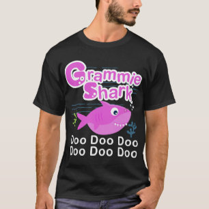 Camiseta Grammie Shark Cute Grandma Fish Nonnie Fish Slim F