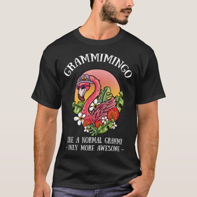 Camiseta Grammimingo Grammi Flamingo  Grandma Grandmother G (Anverso)