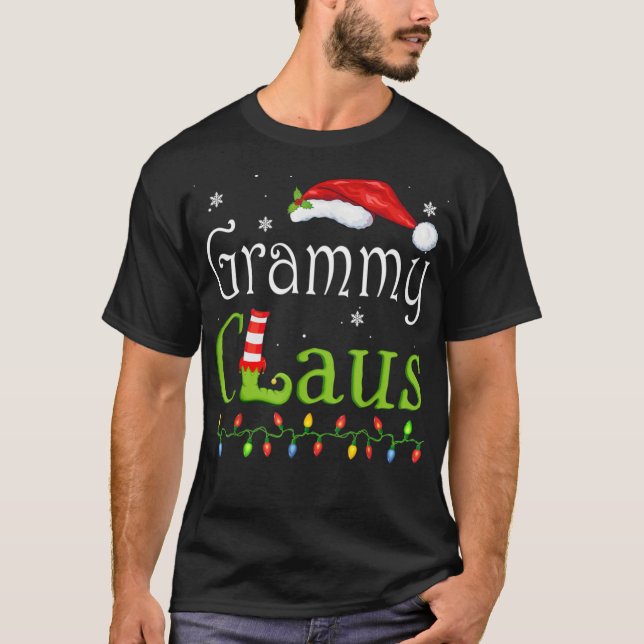 Camiseta Grammy Claus Funny Family Santa Pajamas (Anverso)