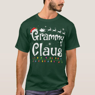 Camiseta Grammy Claus Gramny Grandma Santa Pajamas Navidade