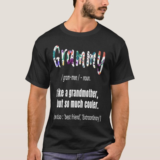 Camiseta Grammy Como Abuela, Pero Demasiadas Madres Más Frí (Anverso)