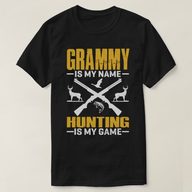 Camiseta GRAMMY Es Mi Nombre Cazar Es Mi Juego (Diseño del anverso)