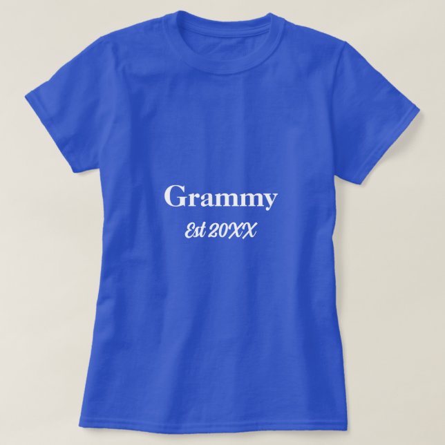 Camiseta Grammy Est 20XX Blue Women's T-Shirt (Diseño del anverso)
