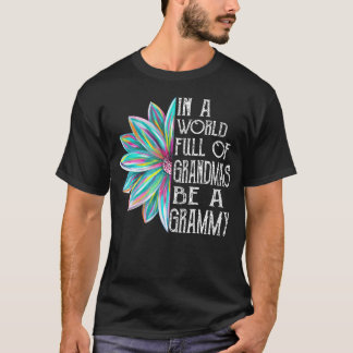Camiseta Grammy Floral de Primavera Grammy para Abuela Madr