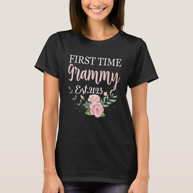 Camiseta Grammy Floral First Time Est 2023 (Anverso)